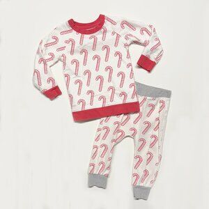 Monica & Andy Candy Cane Sweatsuit Outfit